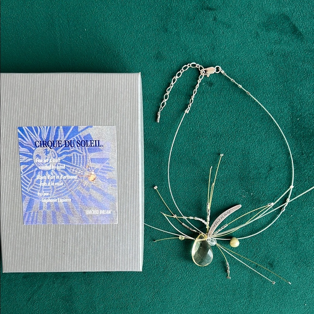 Stephanie Lapierre x Cirque du Soleil Necklace with Crystal Pendant, RARE - Picture 4 of 9